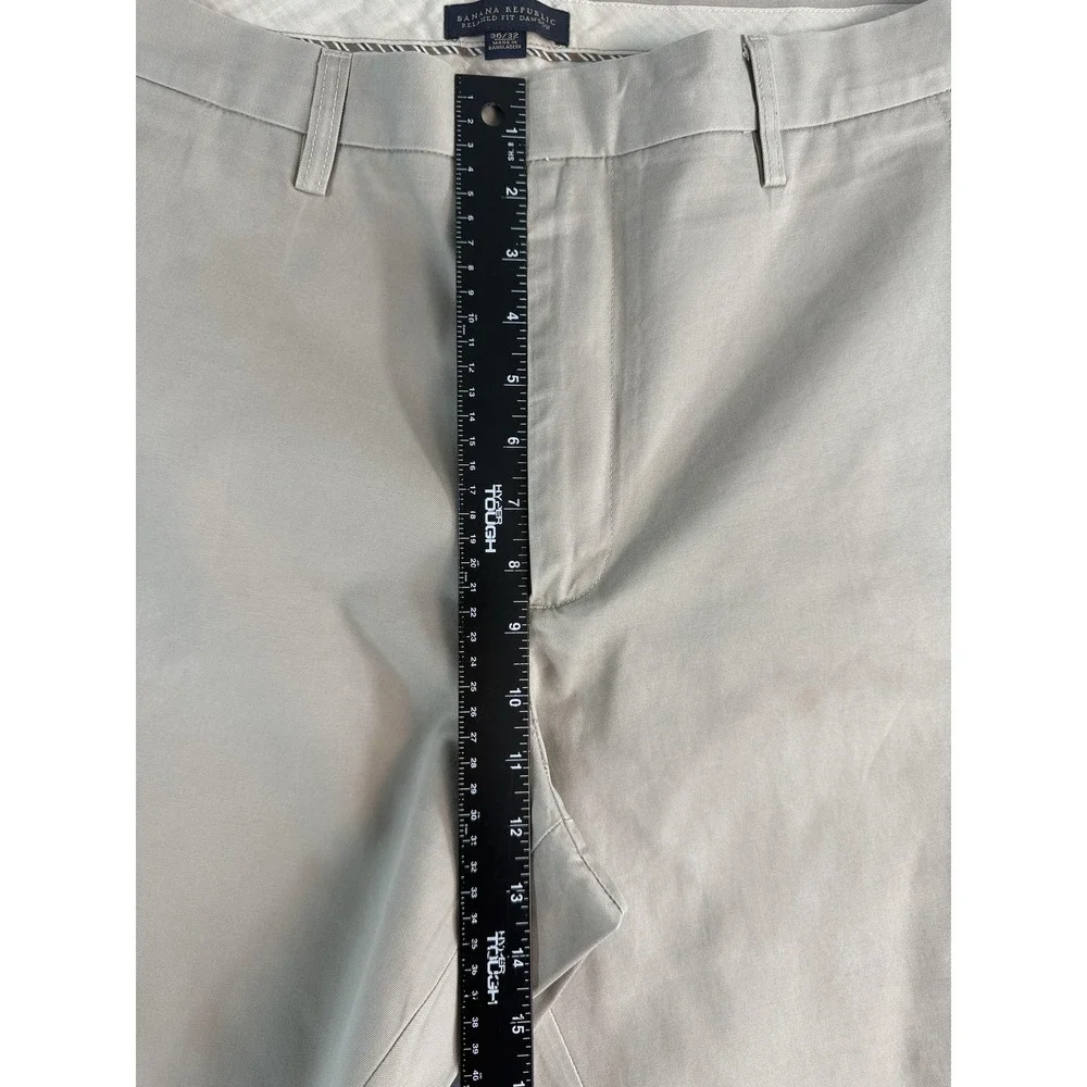 Banana Republic Martin Chino Pants Mens 36x32 Beige Relaxed Fit Canvas Casual